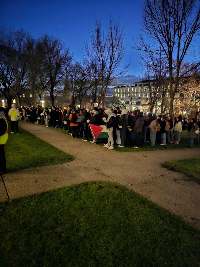 Brown University Palestine Protest on December 11, 2023.