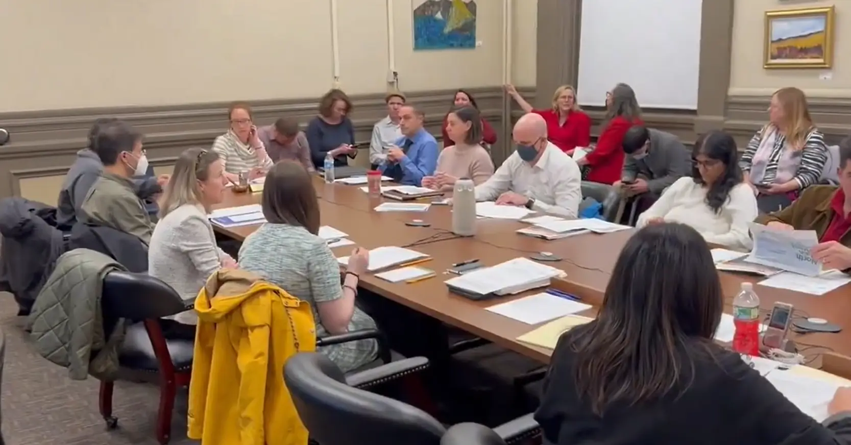 Photo of inside of the first meeting of the Providence's North Main Street Task Force.